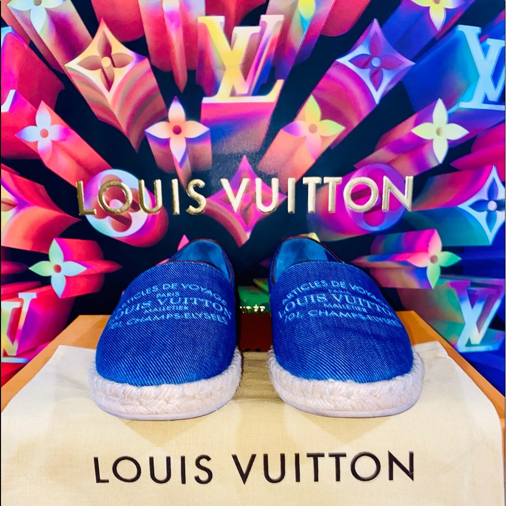 🥿🥿🥿Authentic Louis Vuitton Denim Espadrilles - Picture 4 of 9